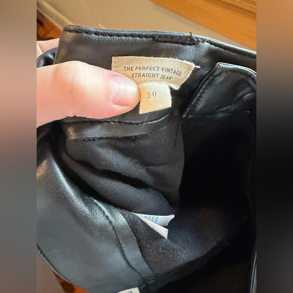 Madewell The Perfect Vintage Straight Jean Faux Leather Edition Size 30 - Picture 10 of 16